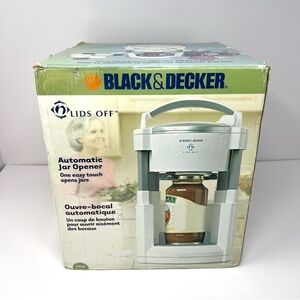 Black and Decker Lids Off Automatic Jar Opener White JW200 Brand New Open Box